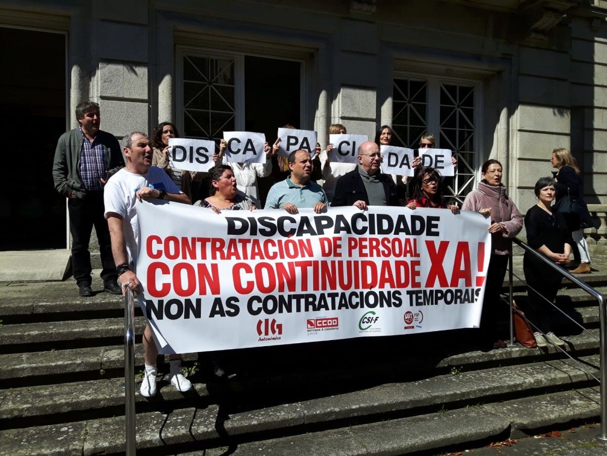 Protesta dos do persoal das equipas de valoración da discapacidade