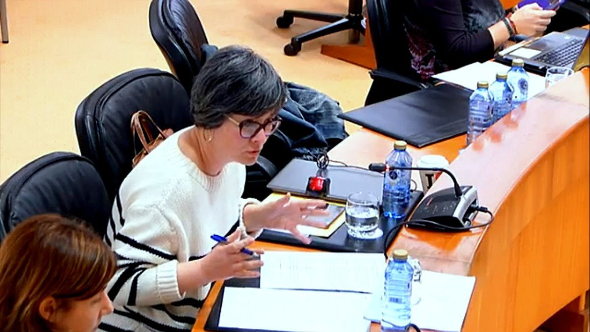 A deputada socialista Patricia Vilán durante unha comisión parlamentaria