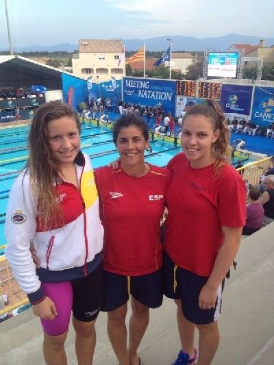 Bea Gómez, Luisa Domínguez y María Vilas en el Meeting de Canet 2014