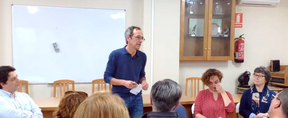 Luís Rei, candidato de Marea Pontevedra, en Verducido