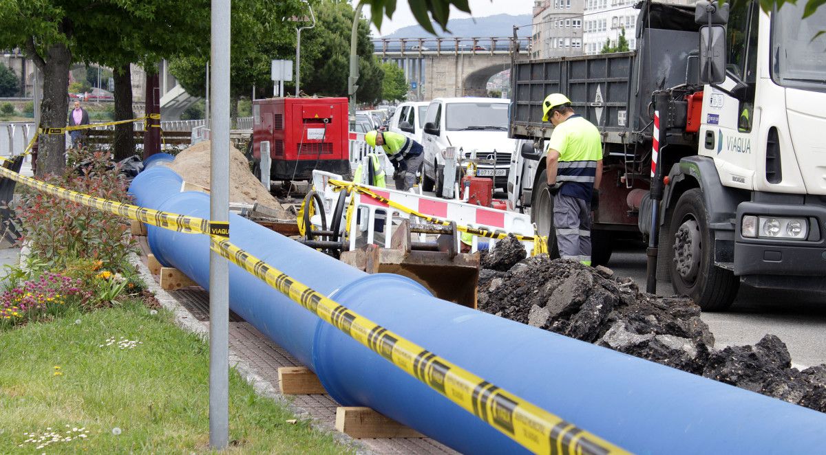 Obras de Viaqua en As Corbaceiras