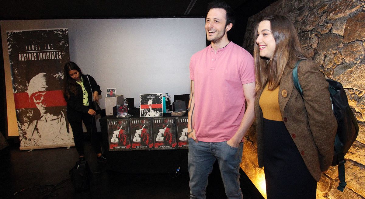 Ángel Paz e Bea Campos, na presentación de 'Rostros invisibles'
