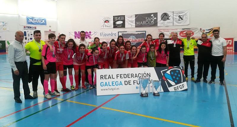 Fase final de las copas gallegas infantil y cadete de fútbol sala en Poio