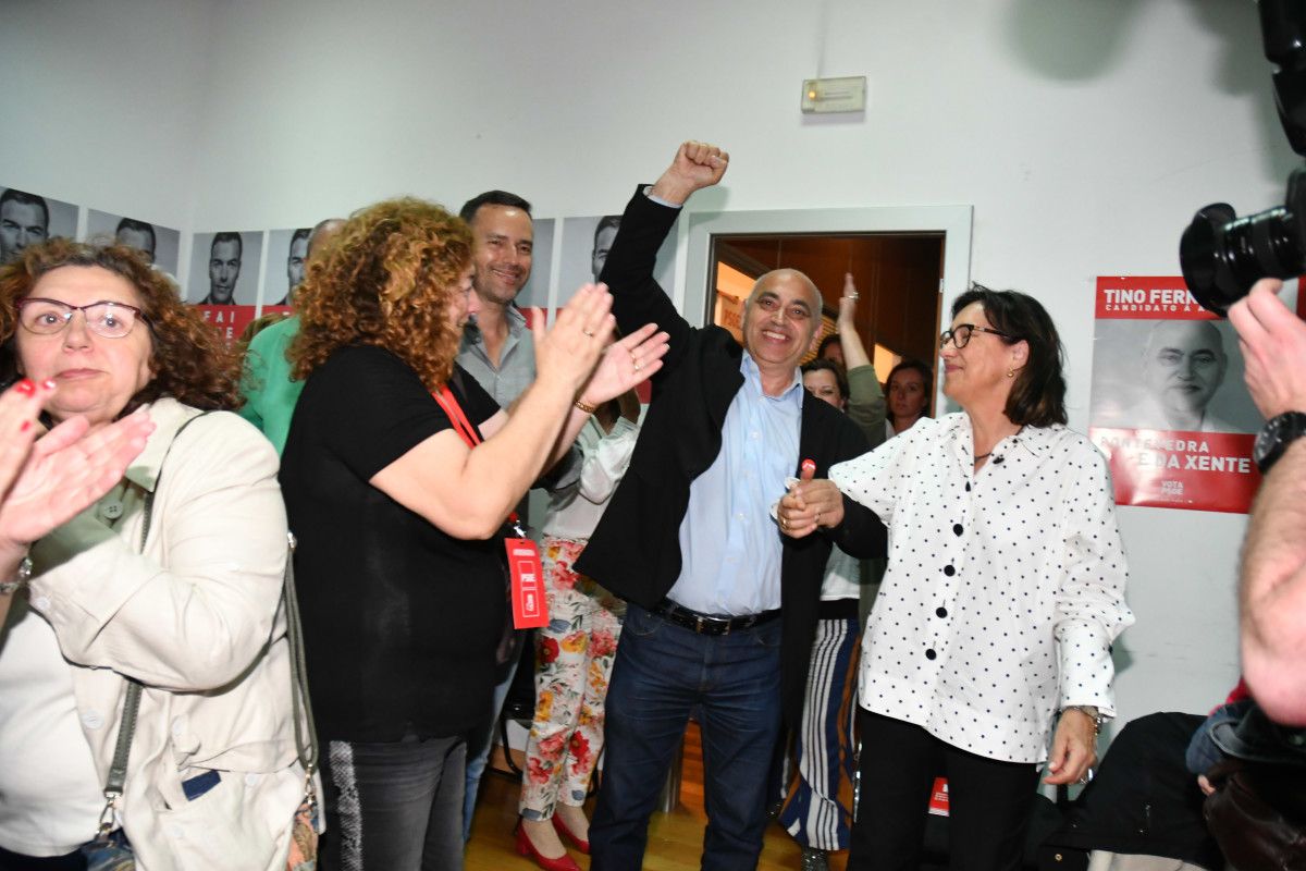 El PSOE de Pontevedra celebra los resultados en las elecciones municipales del 26M	