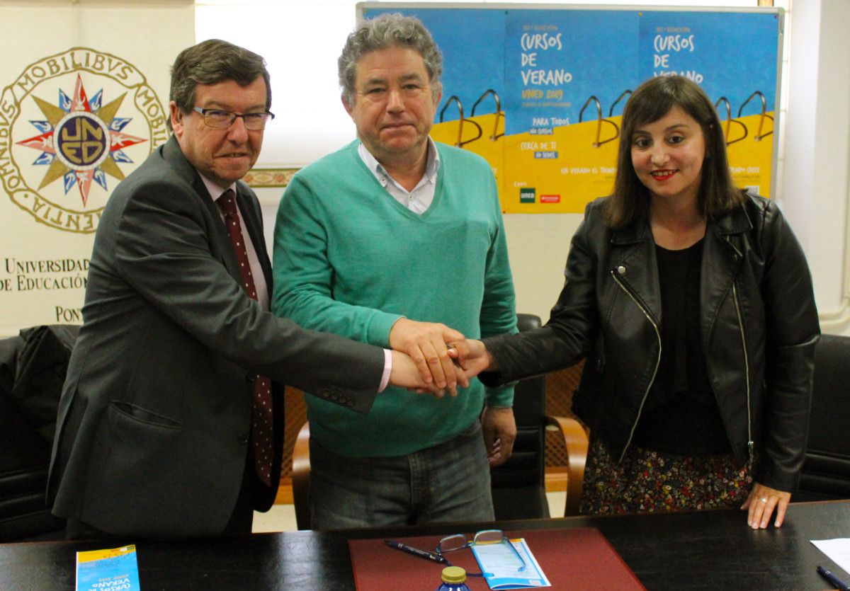 Carlos López Font, Miguel Anxo Fernández Lores e María Troncoso
