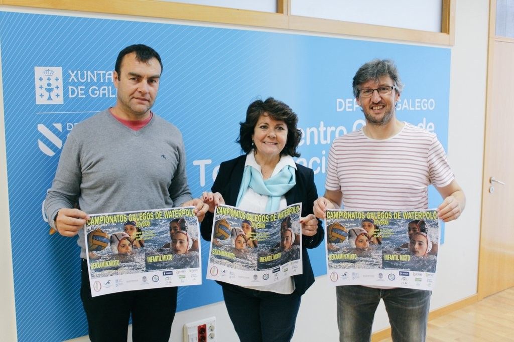 Presentación de los campeonatos gallegos benjamín e infantil de waterpolo en el CGTD