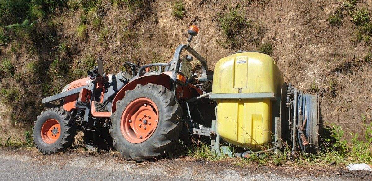 Accidente de tractor en Cambados