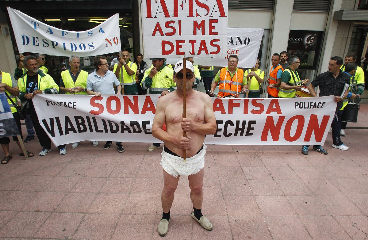 Concentración de los trabajadores de Tafisa