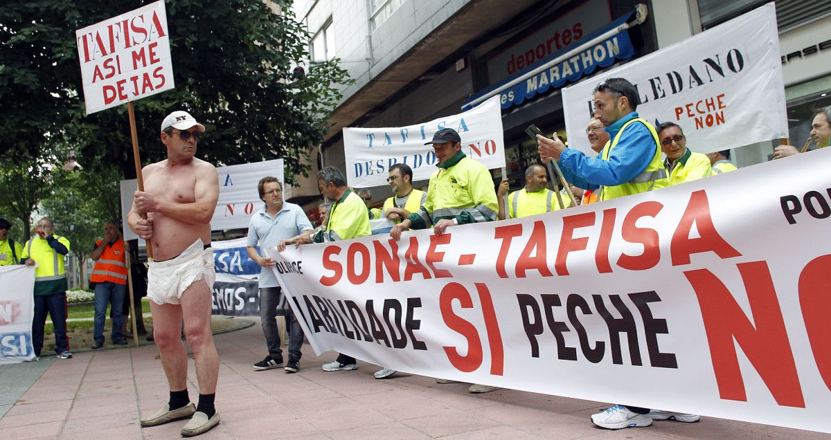 Concentración de los trabajadores de Tafisa