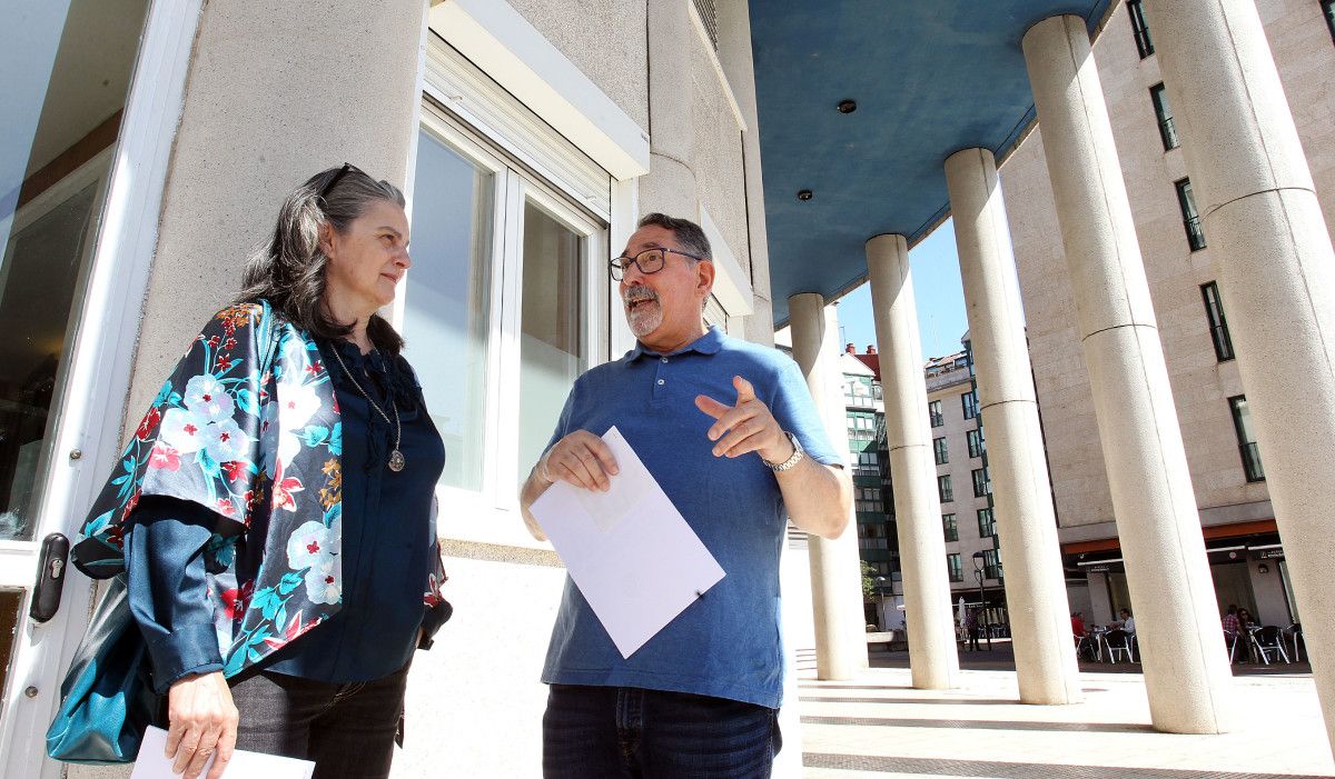 Antón Masa, a las puertas de los juzgados de A Parda