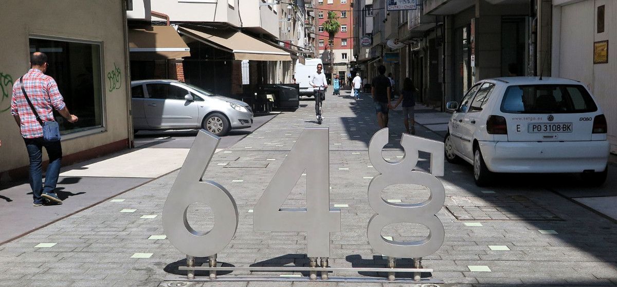Indicador quilométrico en Virxe do Camiño