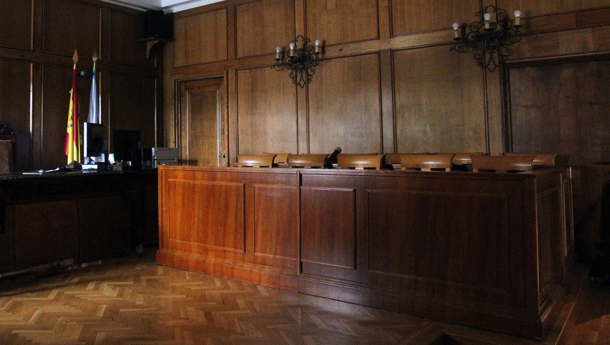 Sala de vistas de la Audiencia donde se celebran los juicios con jurado