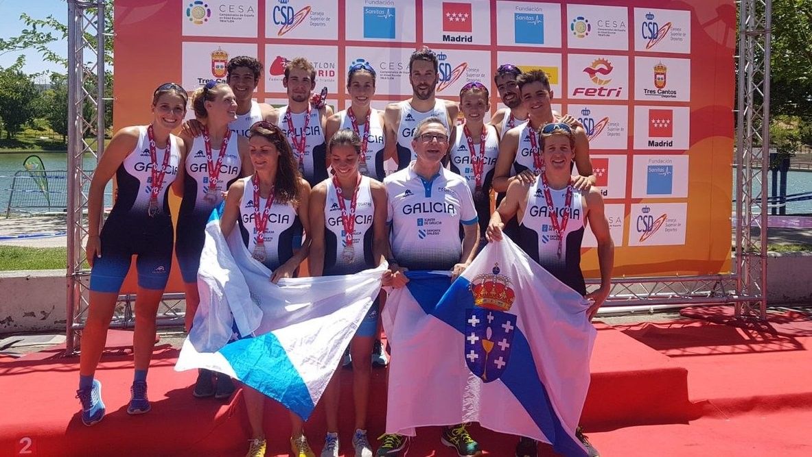 Saleta Castro e Pablo Dapena, co equipo galego no Campionato de España por Autonomías