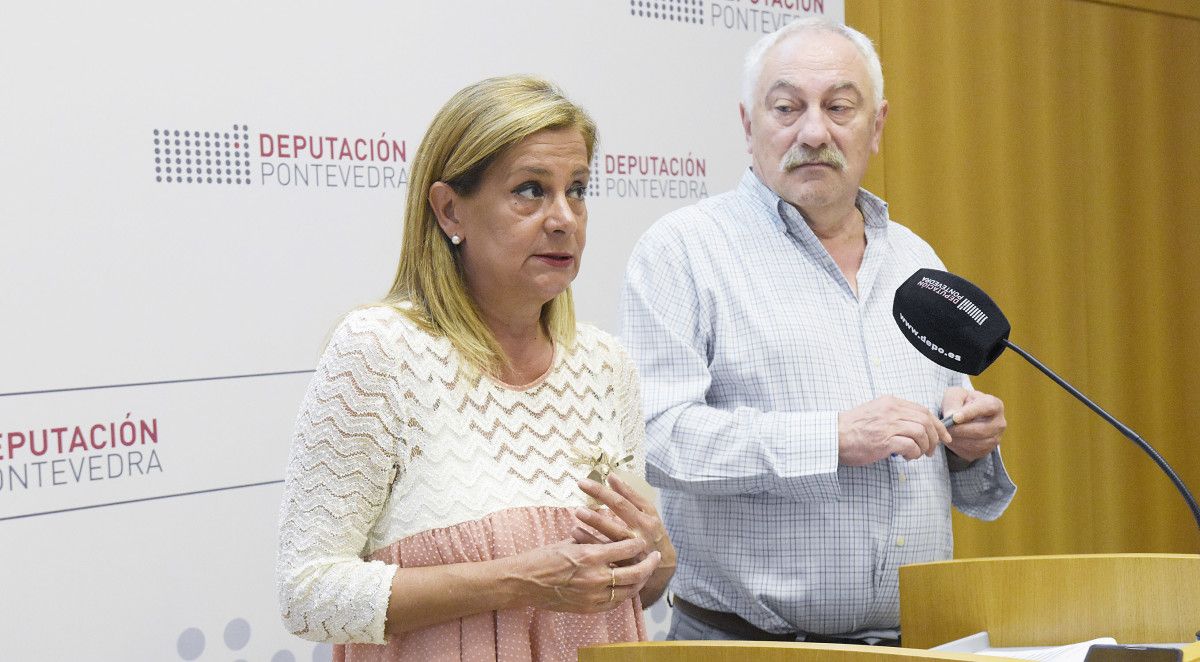 Carmela Silva y César Mosquera, presidenta y vicepresidente de la Deputación de Pontevedra