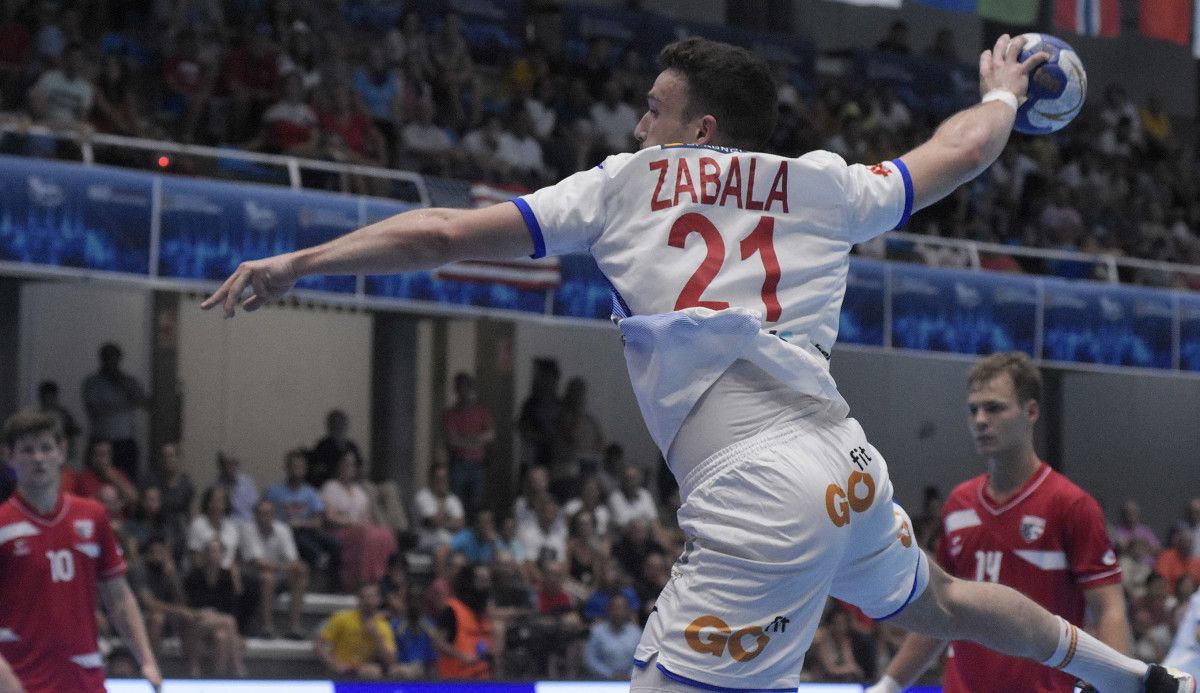 Partido de España en el Mundial Júnior de Balonmano en Pontevedra contra Estados Unidos