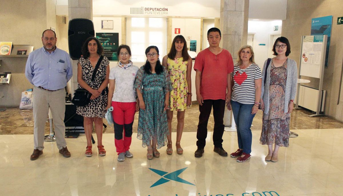 Recepción aos artistas chineses en Turismo Rías Baixas