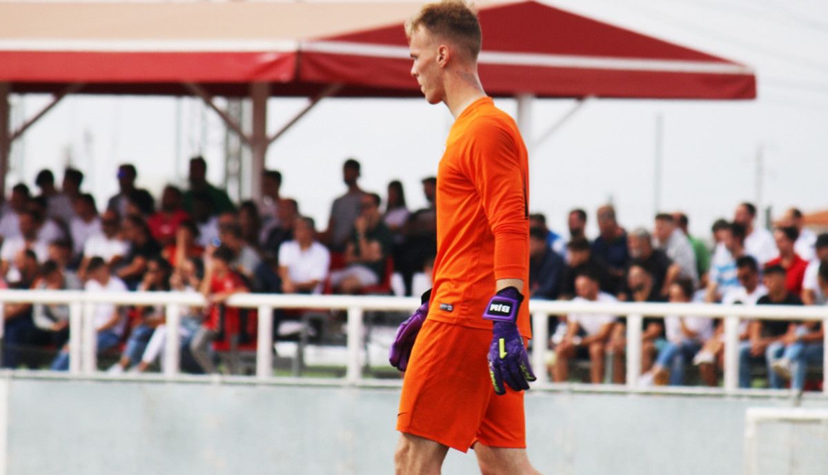 Brian Jaén, nun partido co Sevilla 