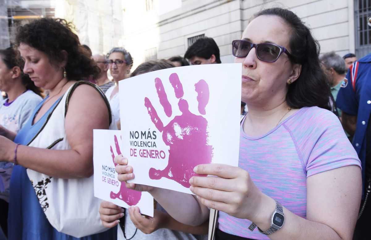 Concentración contra as violencias machistas en Pontevedra tras o crime de Vilalba