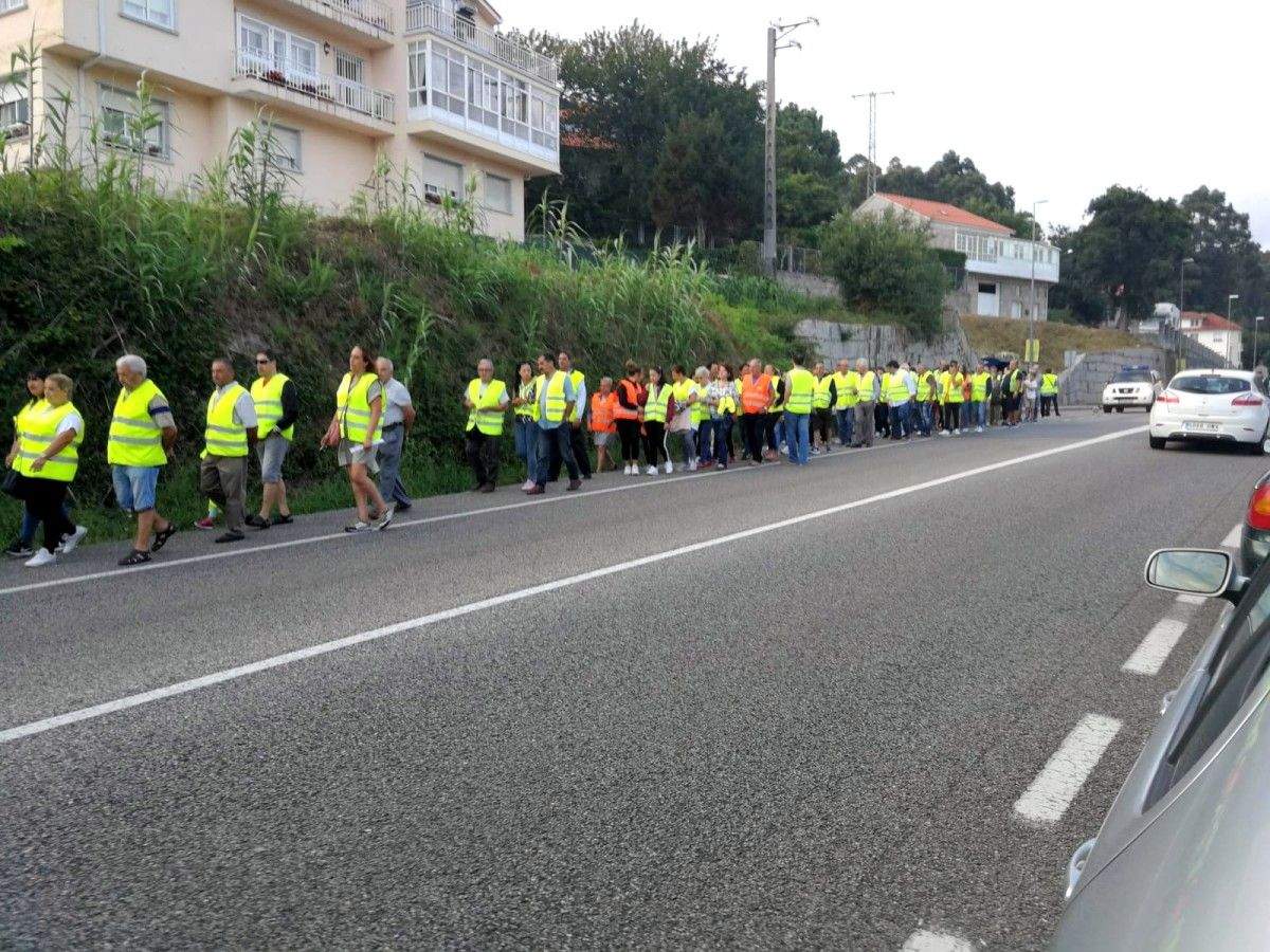 Protesta en Chancelas para reclamar pasos de peatones