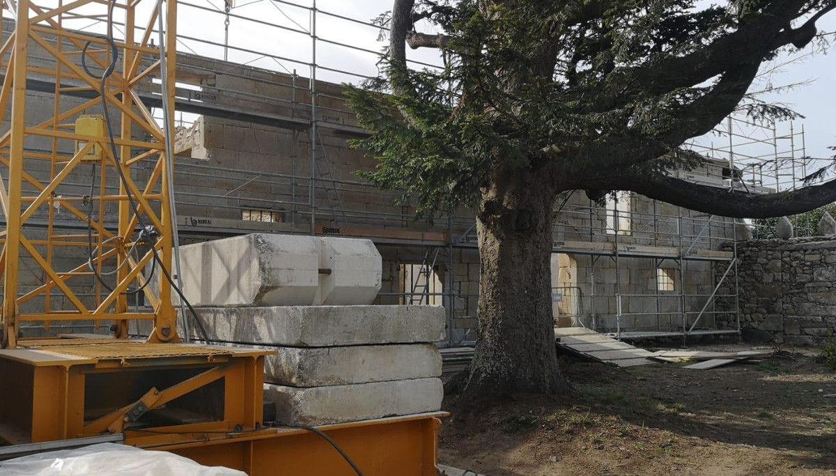 Obras de rehabilitación del Pazo de Quintáns