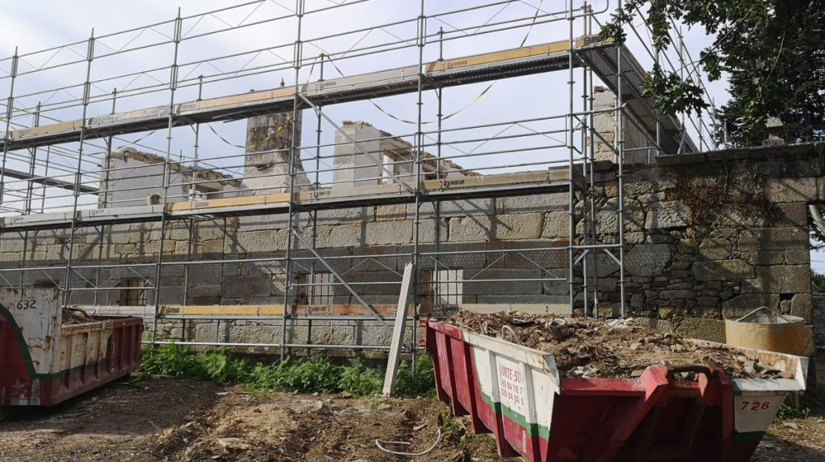 Obras de rehabilitación do Pazo de Quintáns