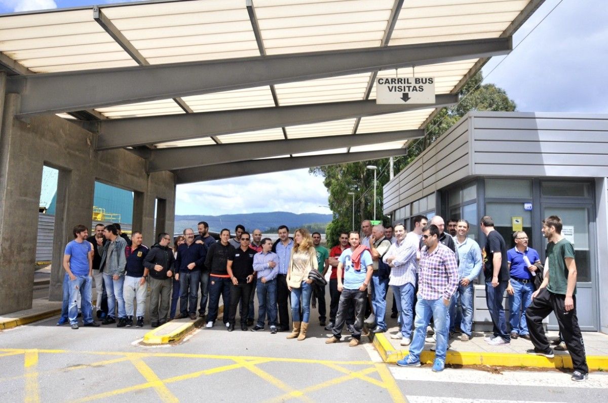Concentración de traballadores de Ence