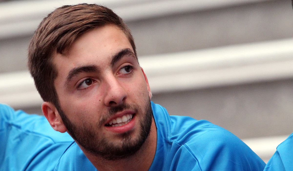 Cristian Remeseiro, no primeiro adestramento do Teucro 2019-2020