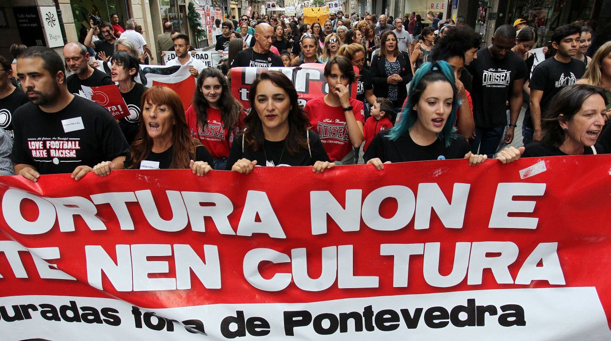 Manifestación de 'Touradas fóra de Pontevedra' 2019