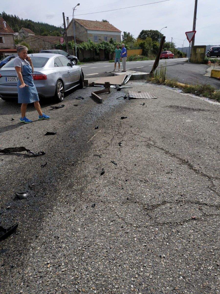 Zona del accidente en la N-541 de Calvelo Zona del accidente en la N-541 de Calvelo