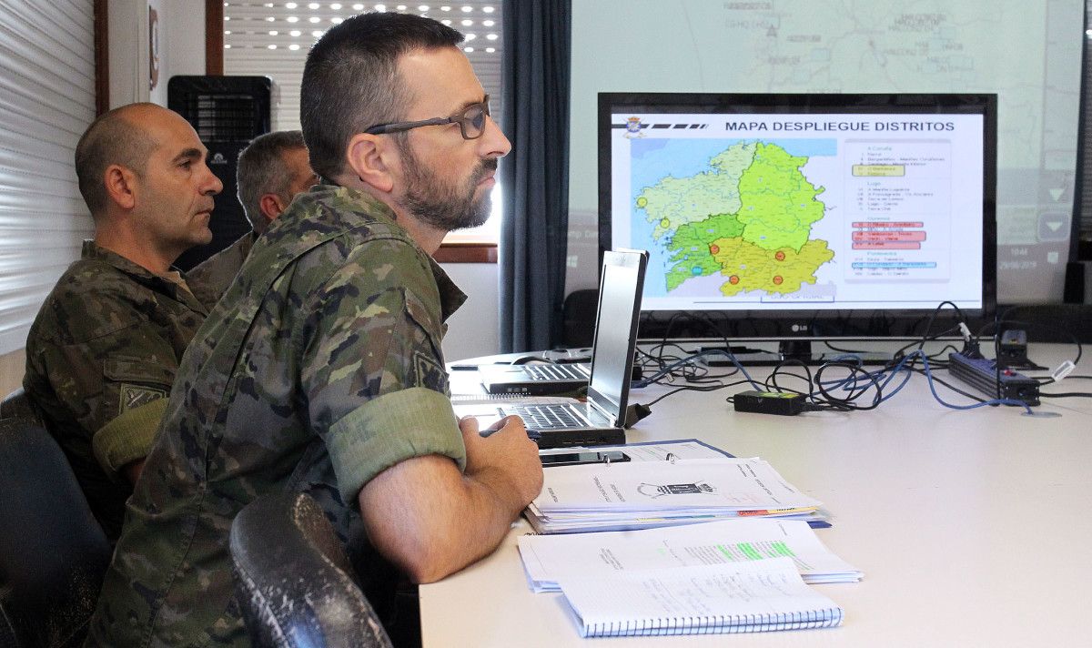 Célula de seguimento da operación Centinela Gallego na base General Morillo da Brilat