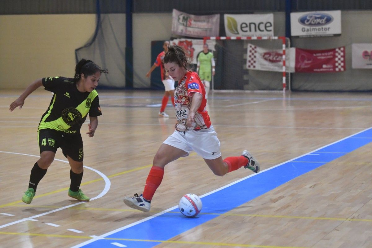 Ana Rivera en el primer partido de la Copa Galicia entre O Fisgón y el Poio Pescamar