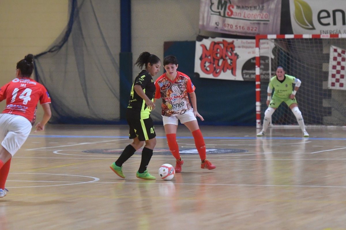Antía Pérez en el primer partido de la Copa Galicia entre O Fisgón y el Poio Pescamar