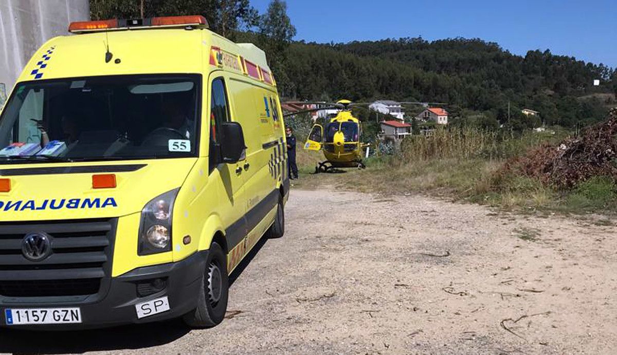 Accidente laboral nas obras do novo depósito de Padriñan