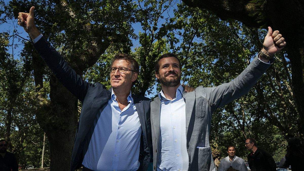 Núñez Feijóo e Pablo Casado na apertura do curso político en Cerdedo-Cotobade
