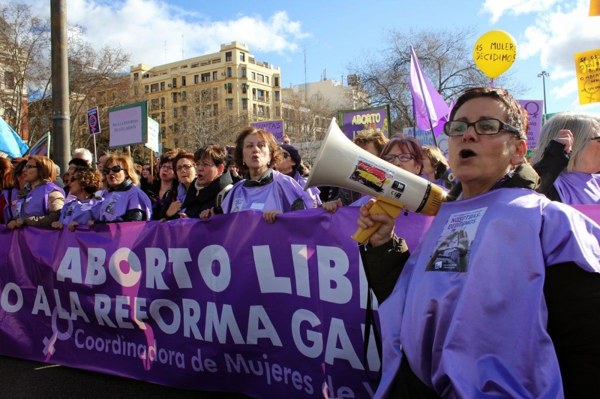 Marcha contra a reforma da lei do aborto que documenta 'El tren de la libertad'