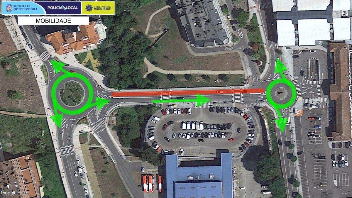 Plan de tráfico para los cortes en la Rúa da Estación