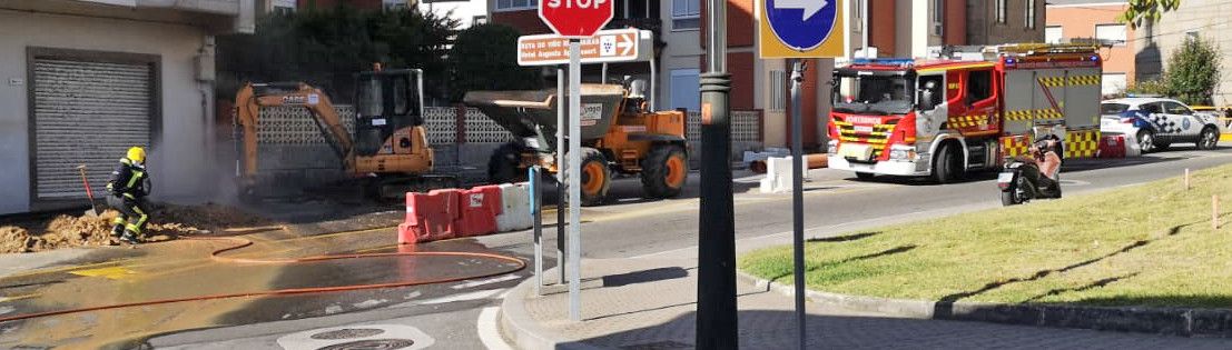 Escape de gas nas obras da rúa Progreso