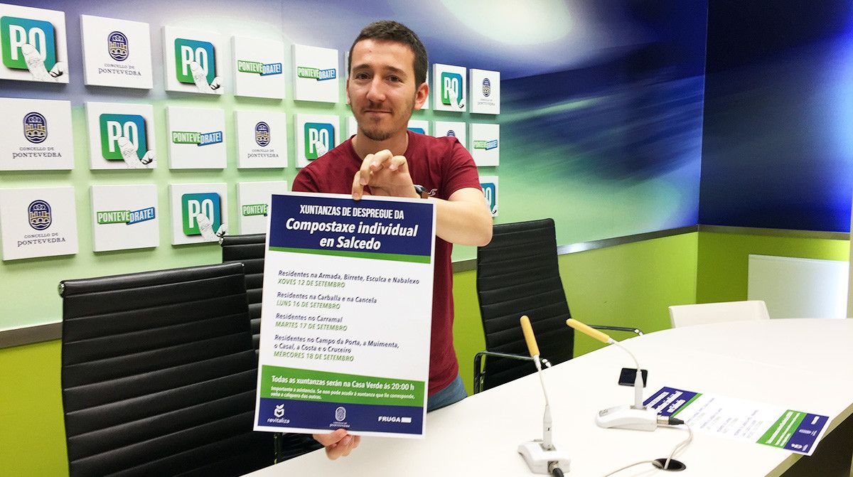 Alberto Oubiña, concejal responsable de los composteros en el rural