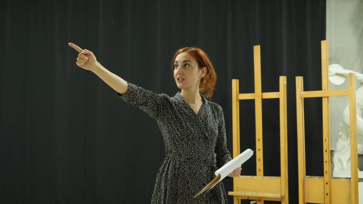 Representación de 'Ana María estuve pensando a pesar mío' na facultade de Belas Artes