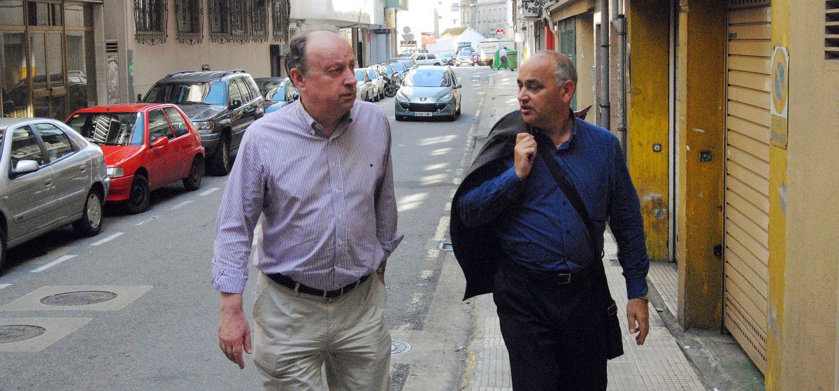 Antón Louro y Tino Fernández visitaron el entorno de San Antoniño