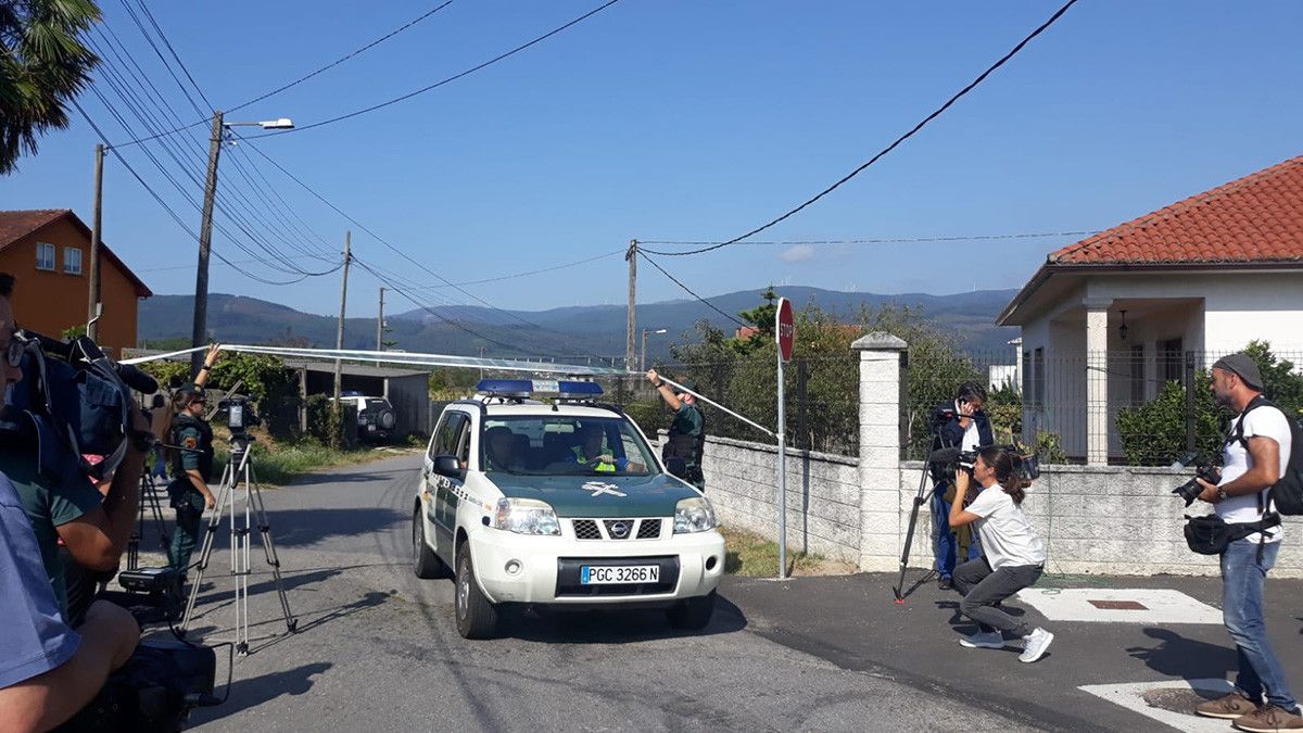 Lugar en el que se produjo el triple crimen machista de Valga