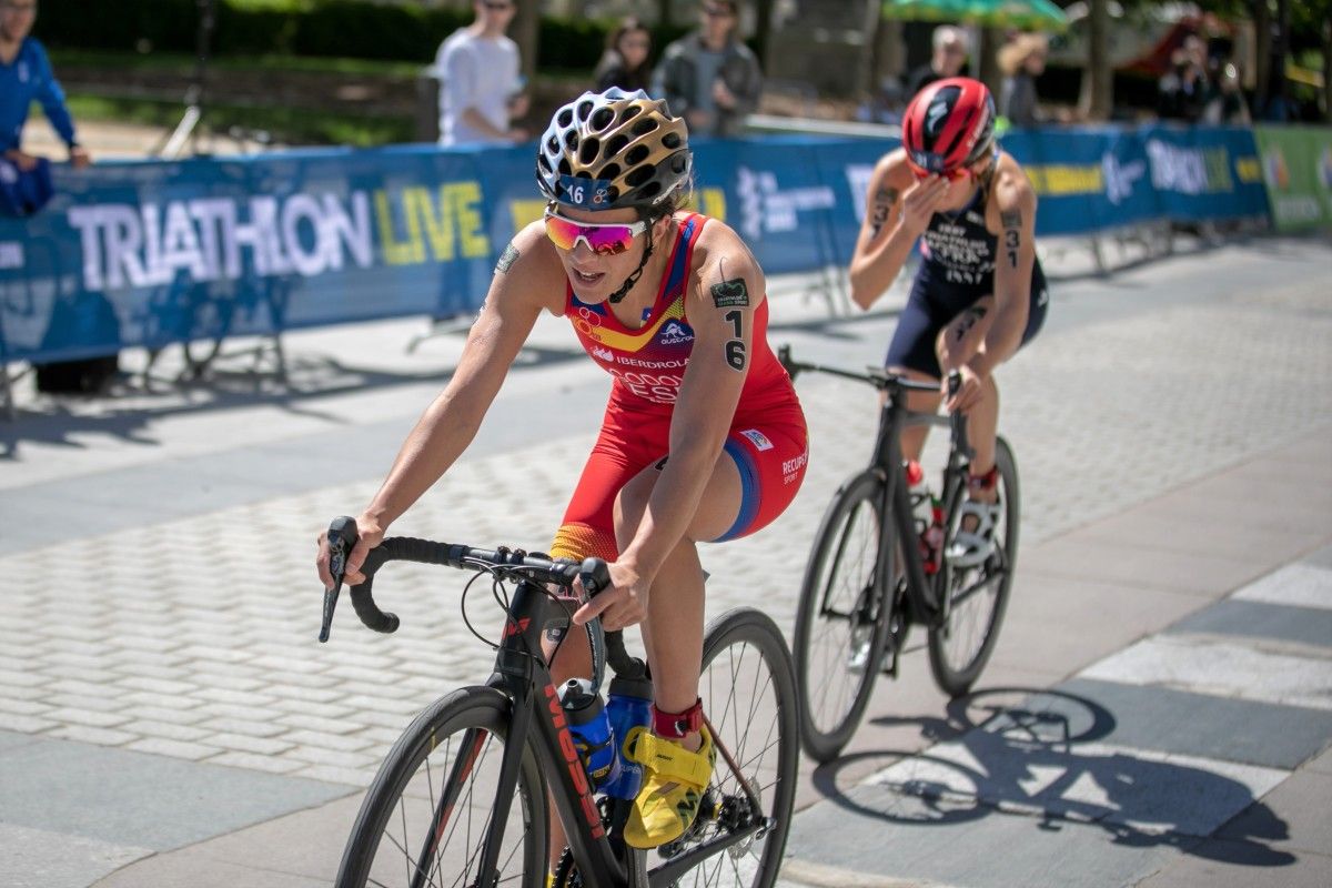 La triatleta española Anna Godoy, que también estará en el Pro Tour, durante una competición