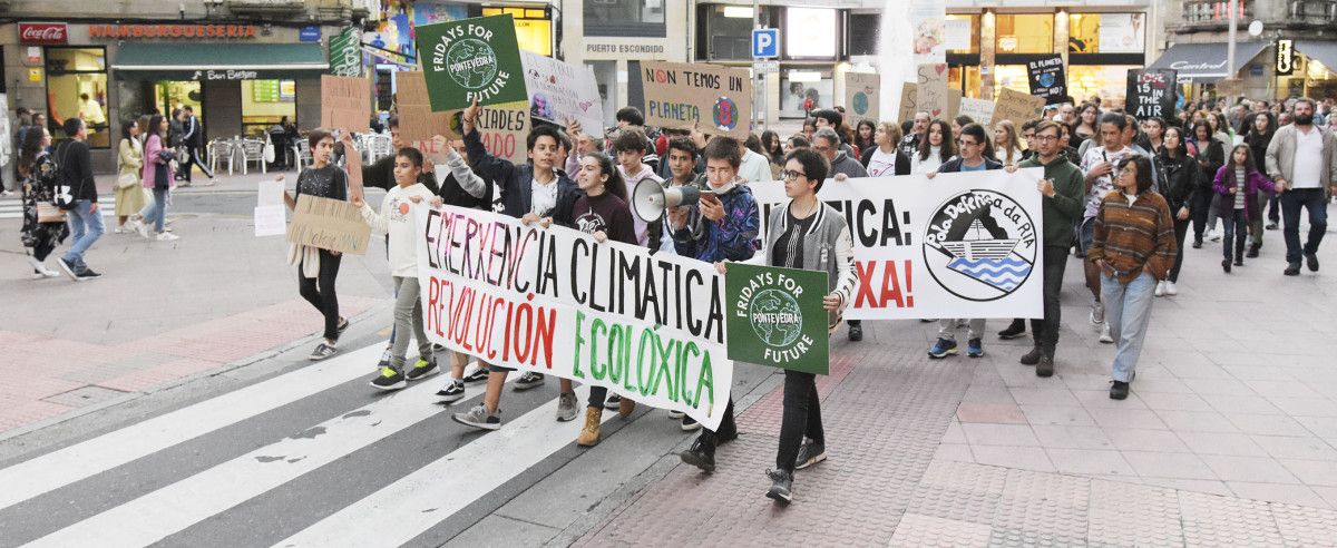 Manifestación en Pontevedra pola emerxencia climática