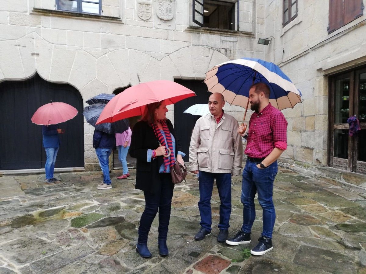 Yoya Blanco, Tino Fernández e Iván Puentes antes de reunirse coa Universidade de Vigo
