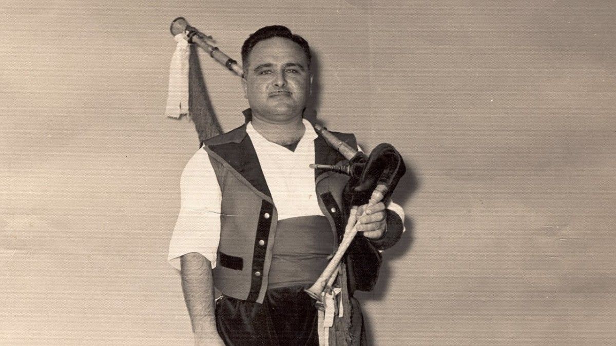El gaitero Ricardo Portela