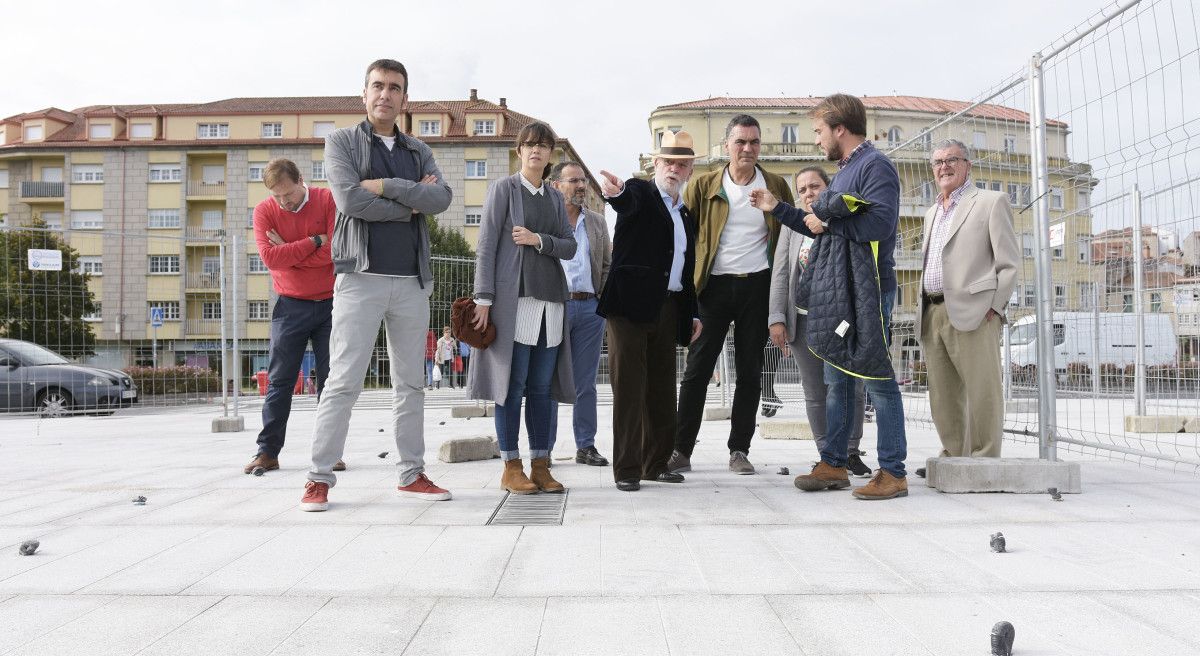Visita aos traballos de reforma da Ponte do Burgo