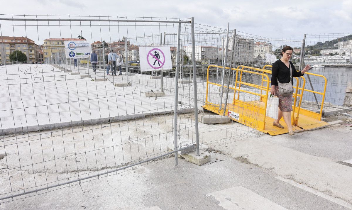 Visita aos traballos de reforma da Ponte do Burgo