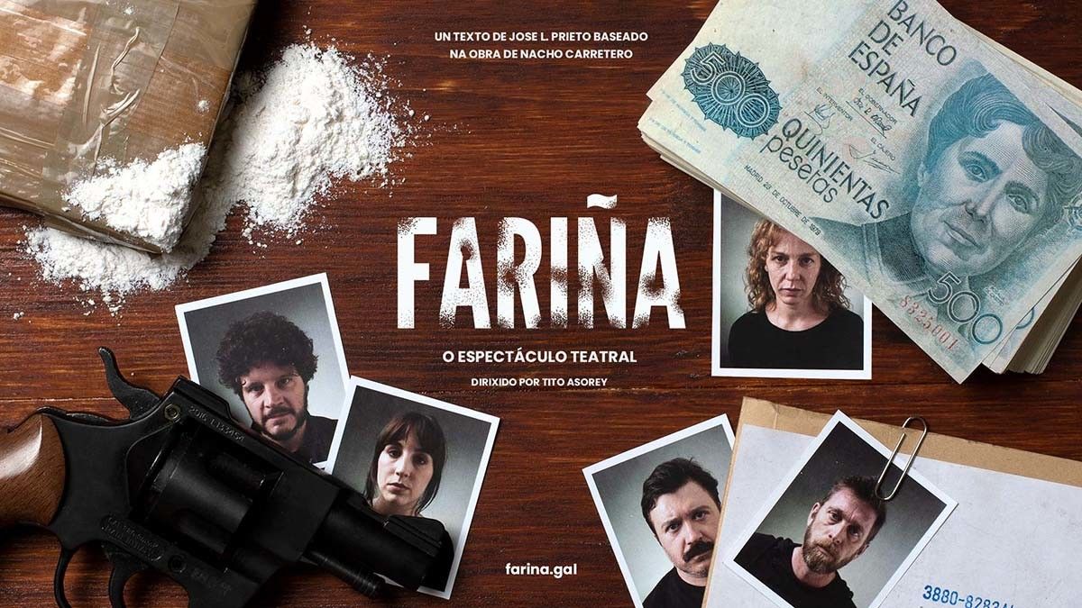 Cartel promocional da adaptación teatral de "Fariña"