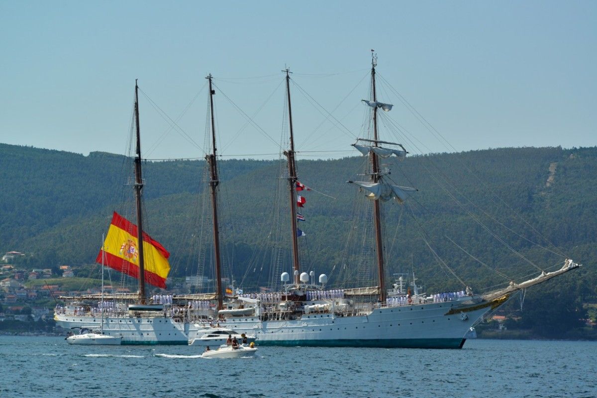 Chegada a Marín del Juan Sebastián Elcano e fin do seu 85 Cruceiro de Instrución 