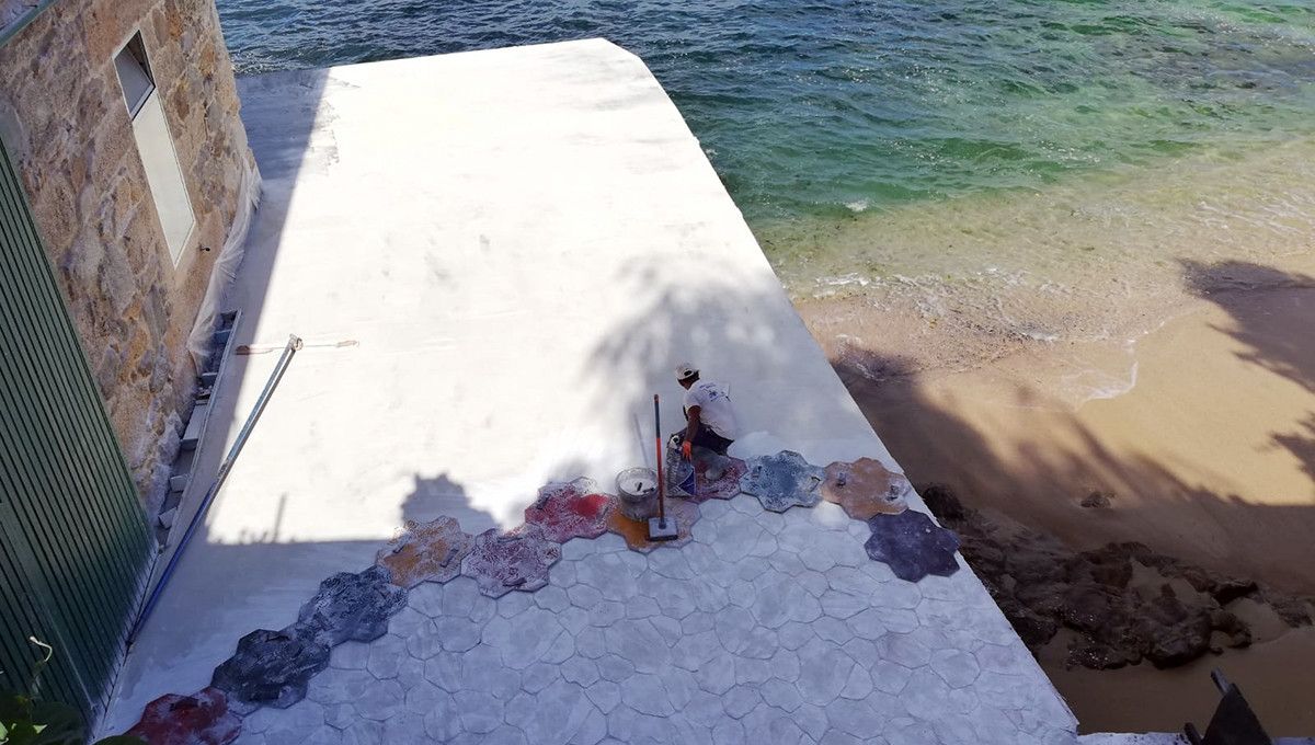 Obras de mellora dos accesos a praias de Bueu